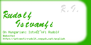 rudolf istvanfi business card